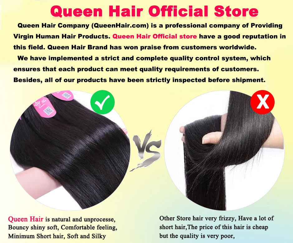 Straight Unprocessed Raw Human Hair Bundles - Natural Color