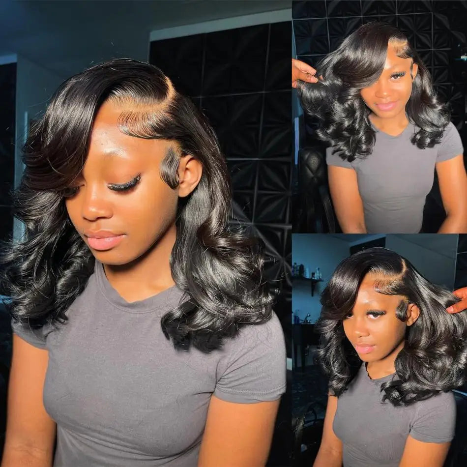 Bob Body Wave  - Preplucked Lace Front Glueless Ready To Wear Human Hair Wig