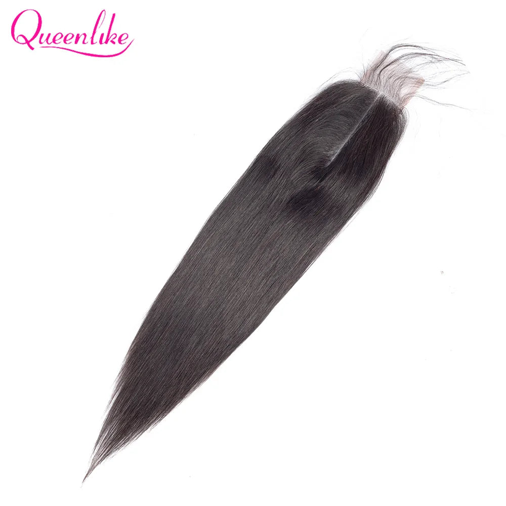 Brazilian Straight, 2x6, 6 Inch Deep, Middle Part Lace Front Closure