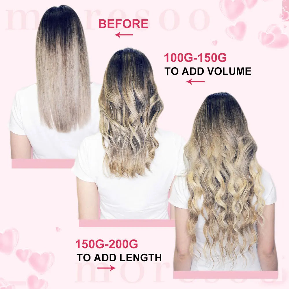 Straight Tape in Human Hair Extensions - Various Colors Available
