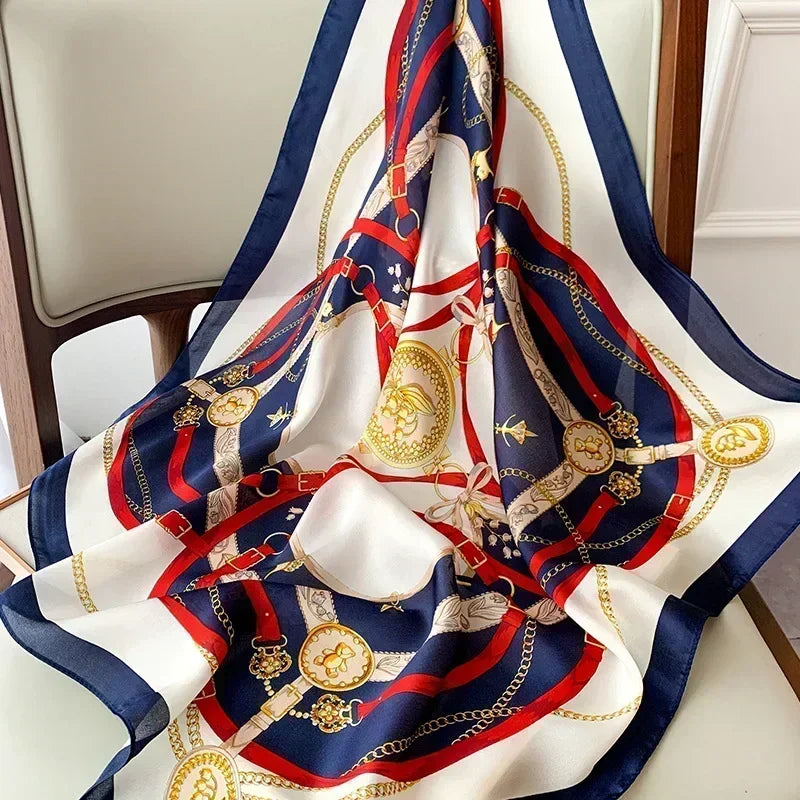 100%Polyester Scarf 70cm Printed Square Scarf