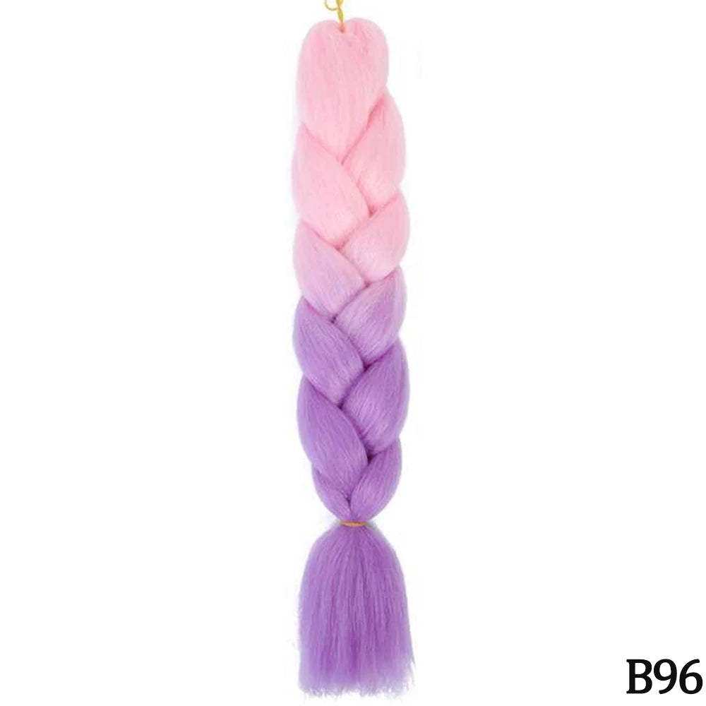 24" Synthetic Yaki Jumbo Braiding Hair - Various Colors Available