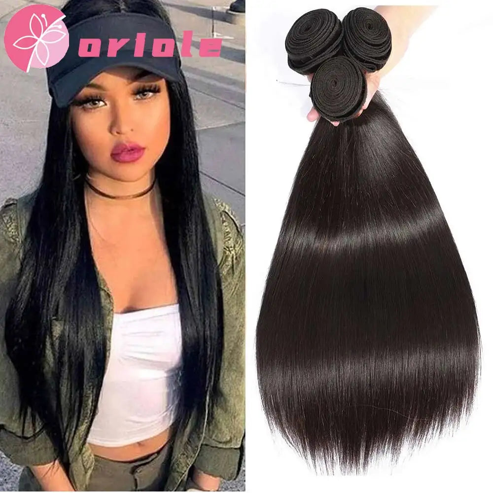 Peruvian Straight Human Hair Bundles - Natural Color