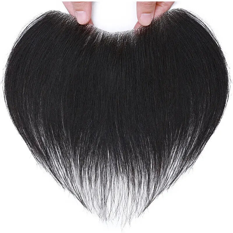 V Frontal Men Toupee Thin Skin PU 2.5x16 V Loop Human Hair Invisible Forehead Hairline