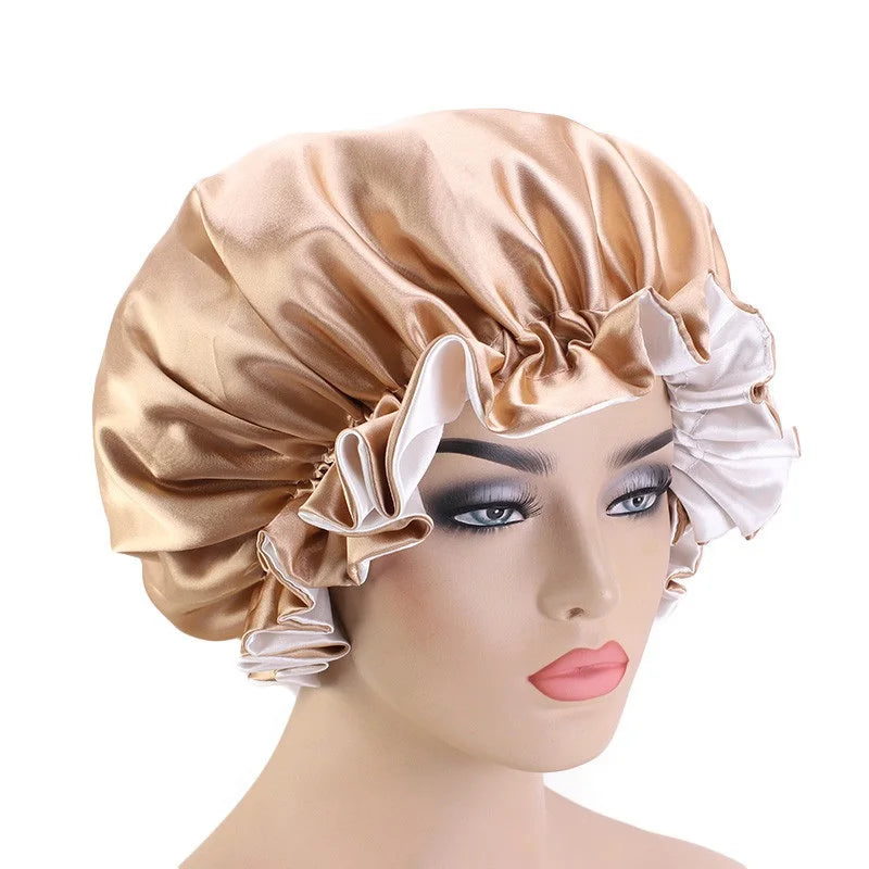 Silk Night Double Layered Bonnet