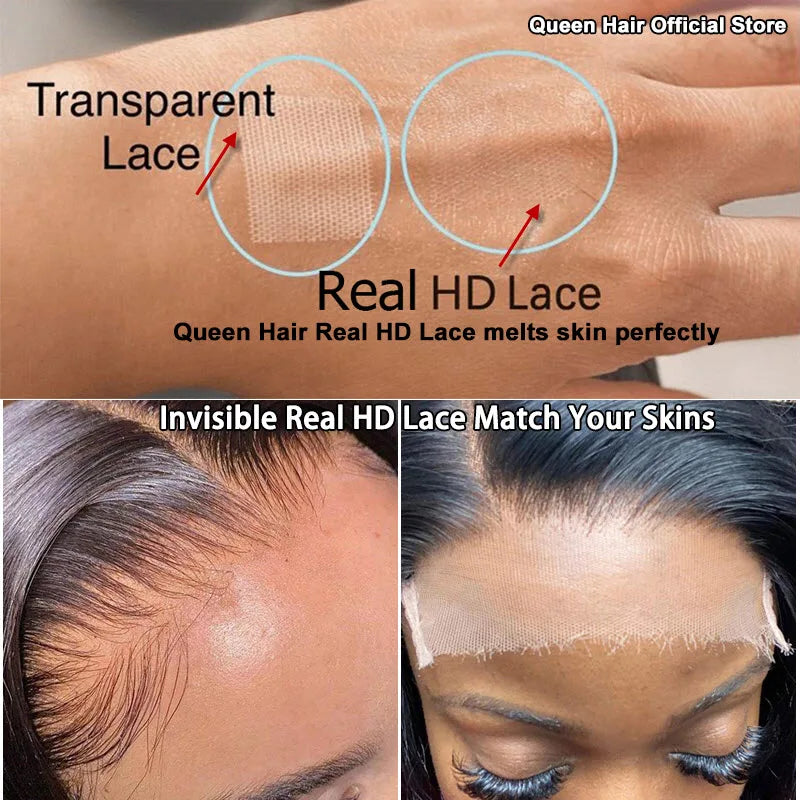 Frontal or Closure Only HD Invisible Melt Skin Lace Raw Human Hair in Body Wave or Straight