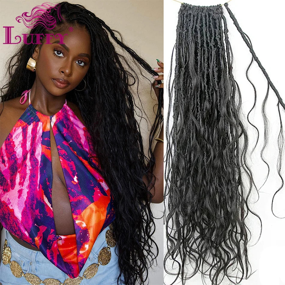 Body Wave Pre-Looped Human Hair Crochet Boho Locs