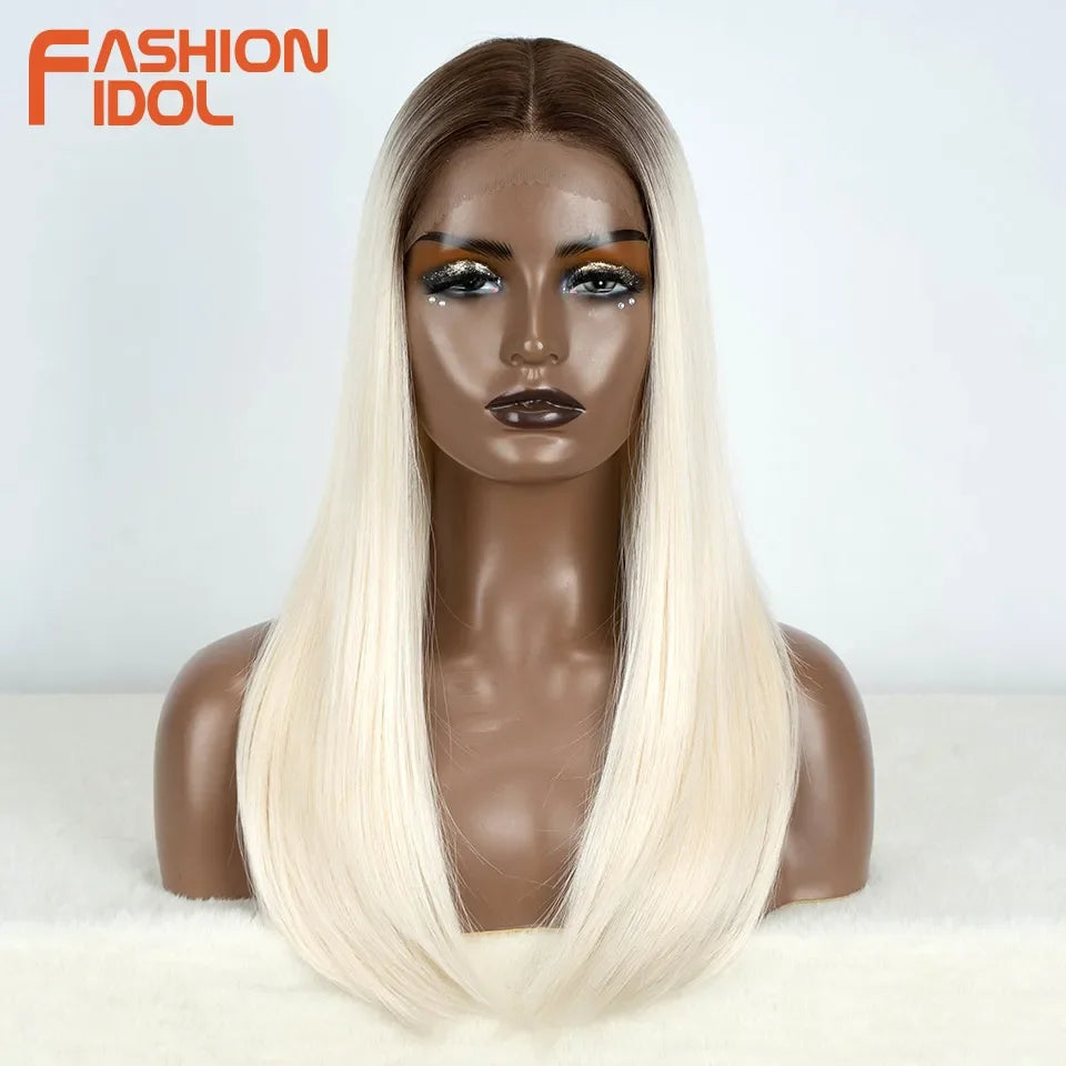14 Inch Lace Front Wig Synthetic Hair - Various Colors Available