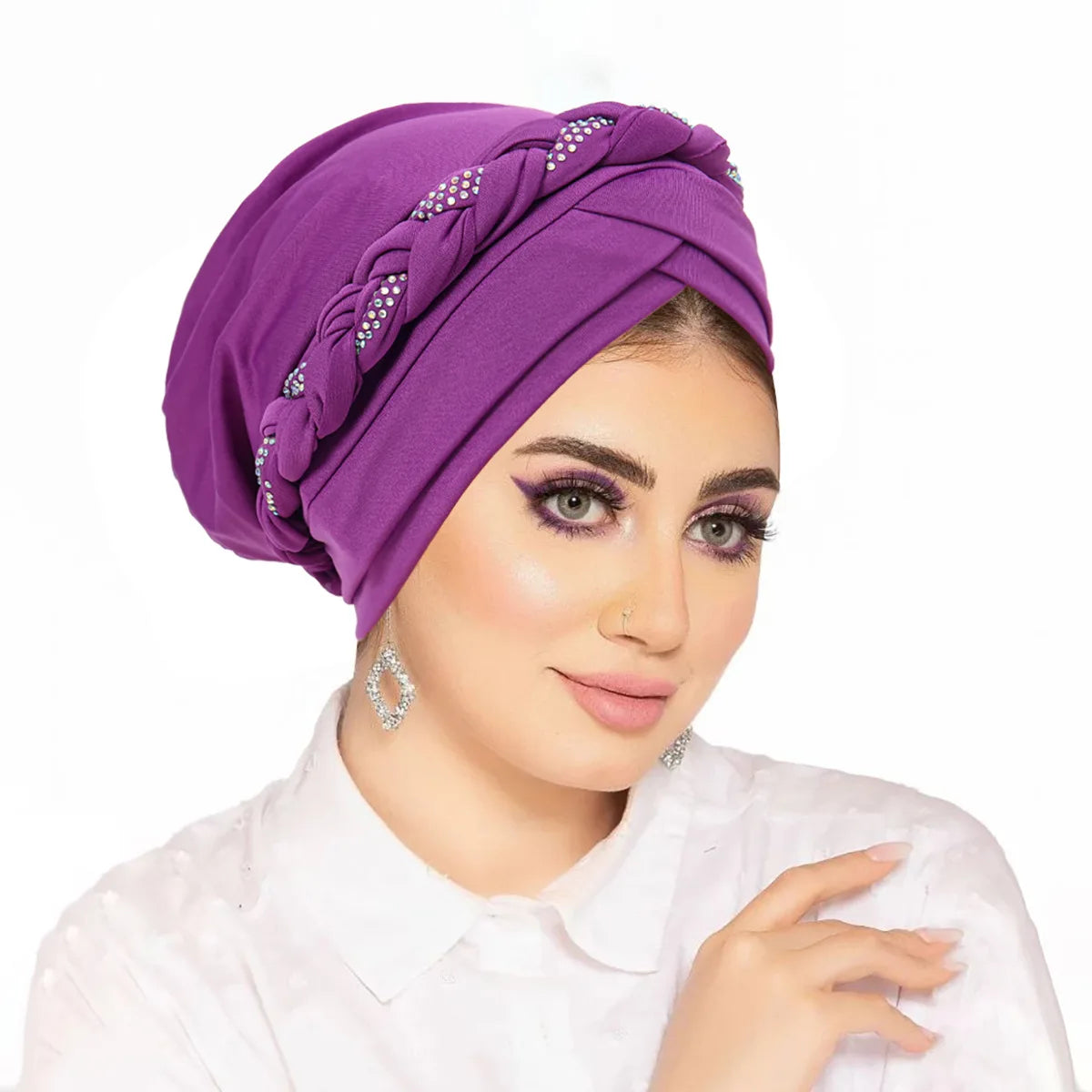 Women's Pleated Turbans in Various Colors