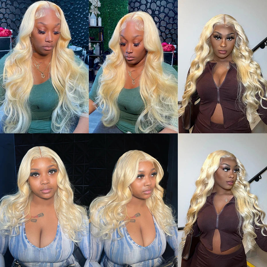 Cyan Blue Lace Body Wave - Human Hair Pre Plucked Lace Front Wig
