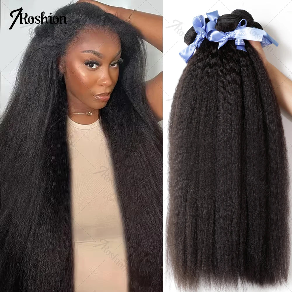 Yaki Straight Indian Raw Virgin Unprocessed 100% Human (3) Bundles