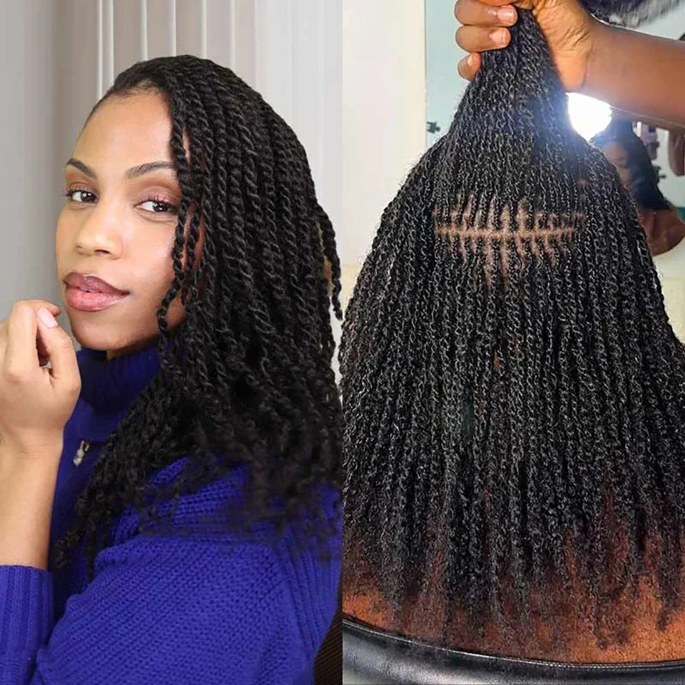 Afro Kinky Bulk Human Hair For Braiding (Lightweight) Various Colors Available