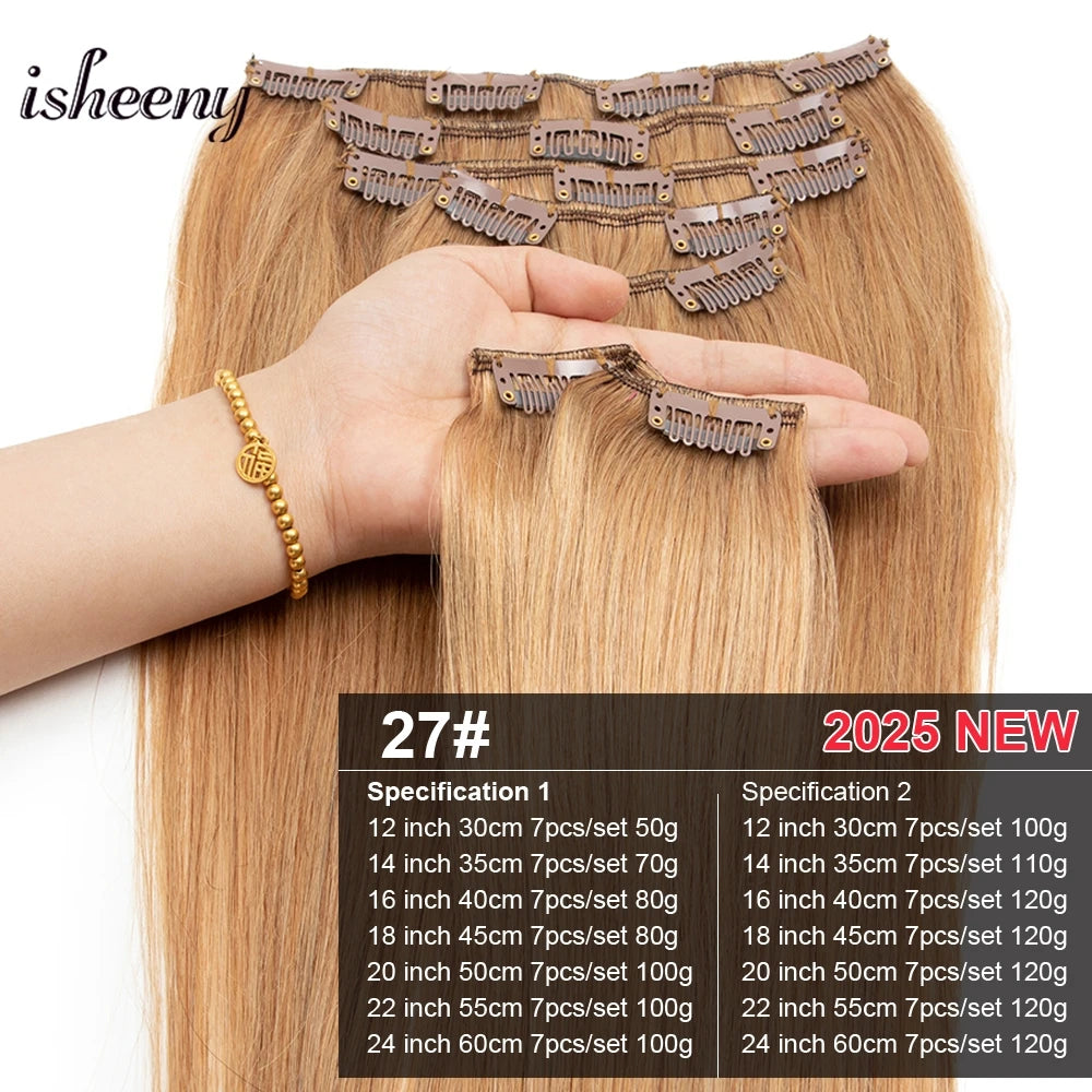 Straight Human Hair Clip Ins - Various Options Available