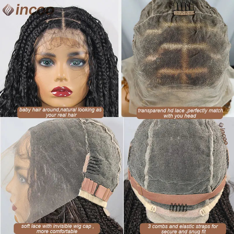 Boho Box Braided Full Lace Front Synthetic Wigs - Various Colors Available
