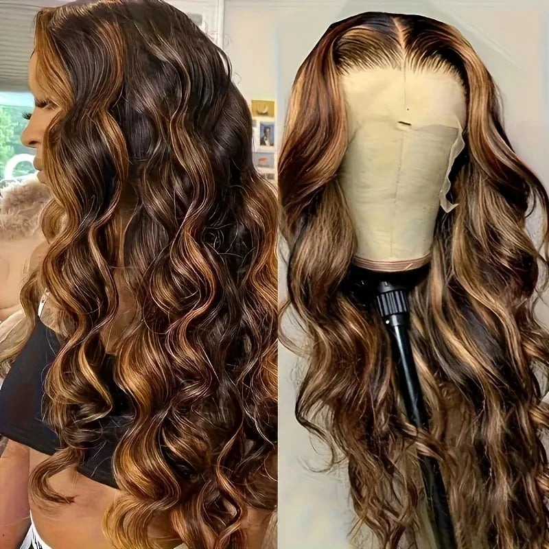 Ombre and Highlight Body Wave - HD Lace Frontal Human Hair Wig