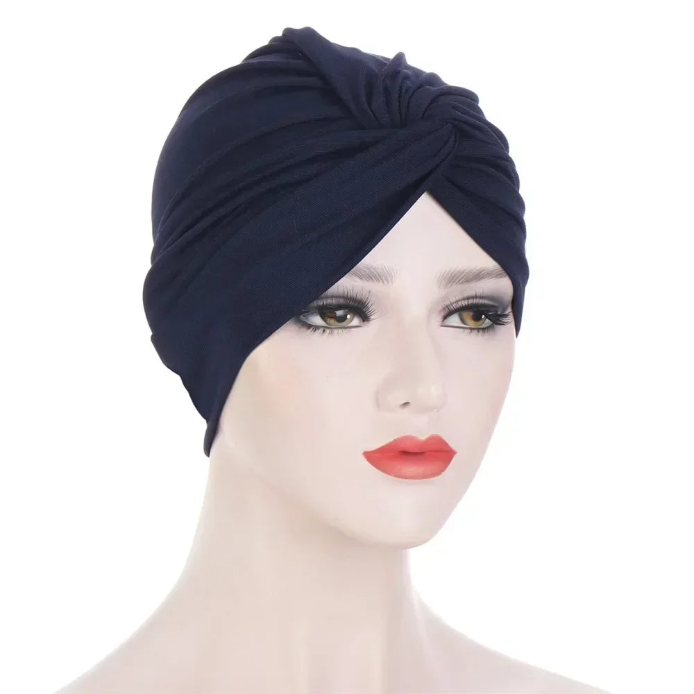 Women's Pleated Turbans in Various Colors