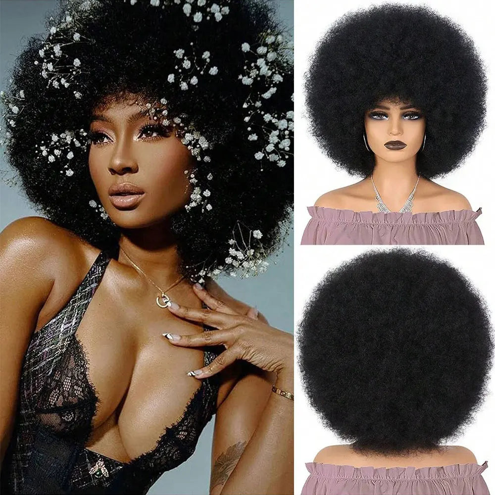 Afro Synthetic Wigs - Various Colors Available