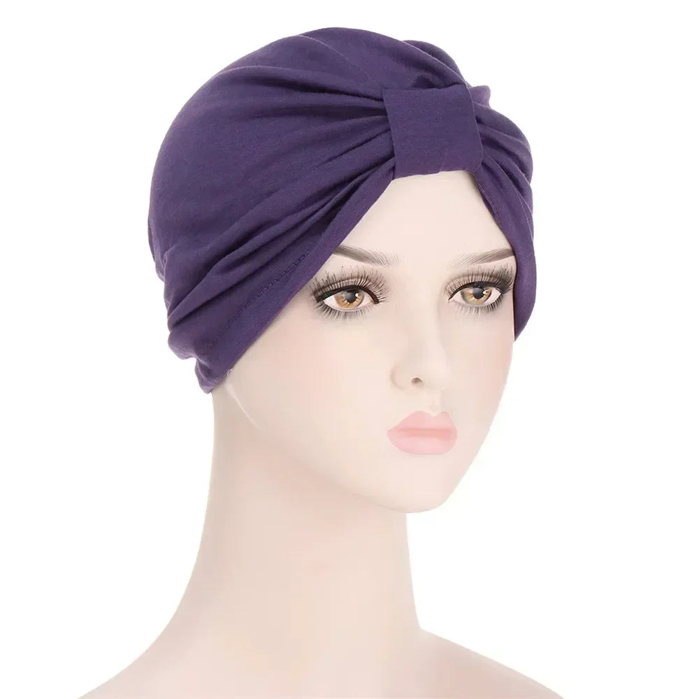 Women's Pleated Turbans in Various Colors