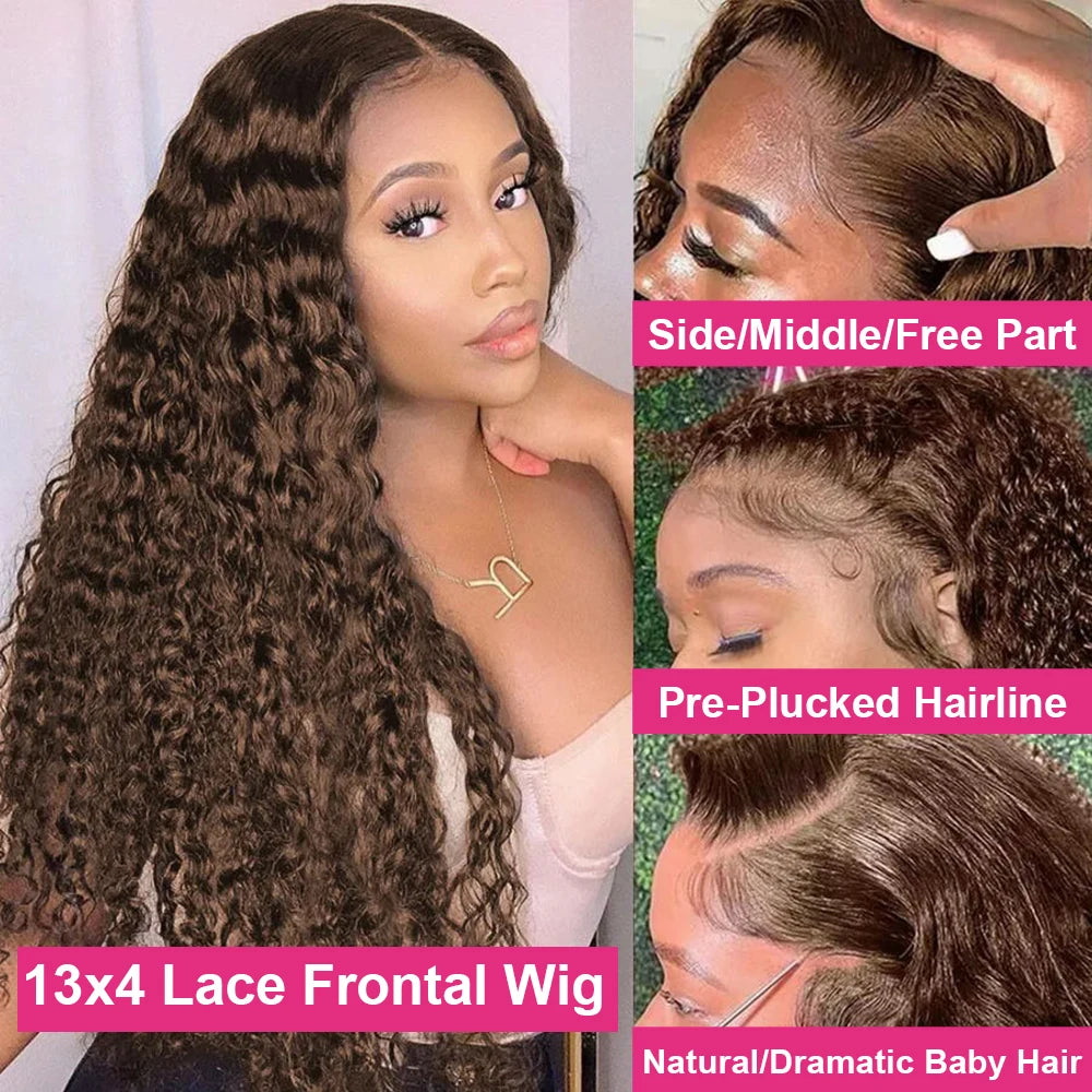 Deep Water Wave Curly - HD Lace Frontal Human Hair Wig