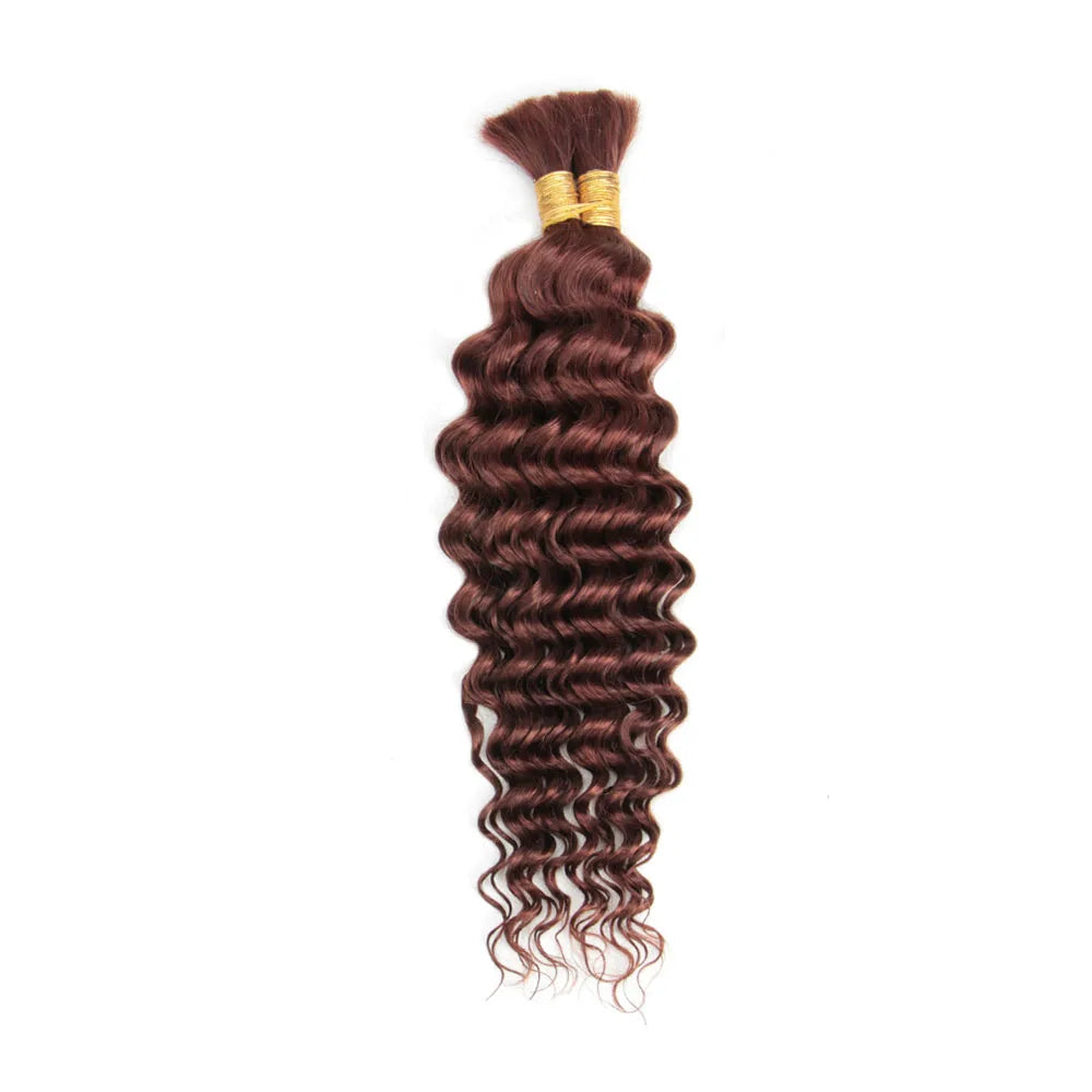 Deep Wave Unprocessed Human Hair for Braiding With No Weft (Boho Braiding) Various Colors & Lengths Available