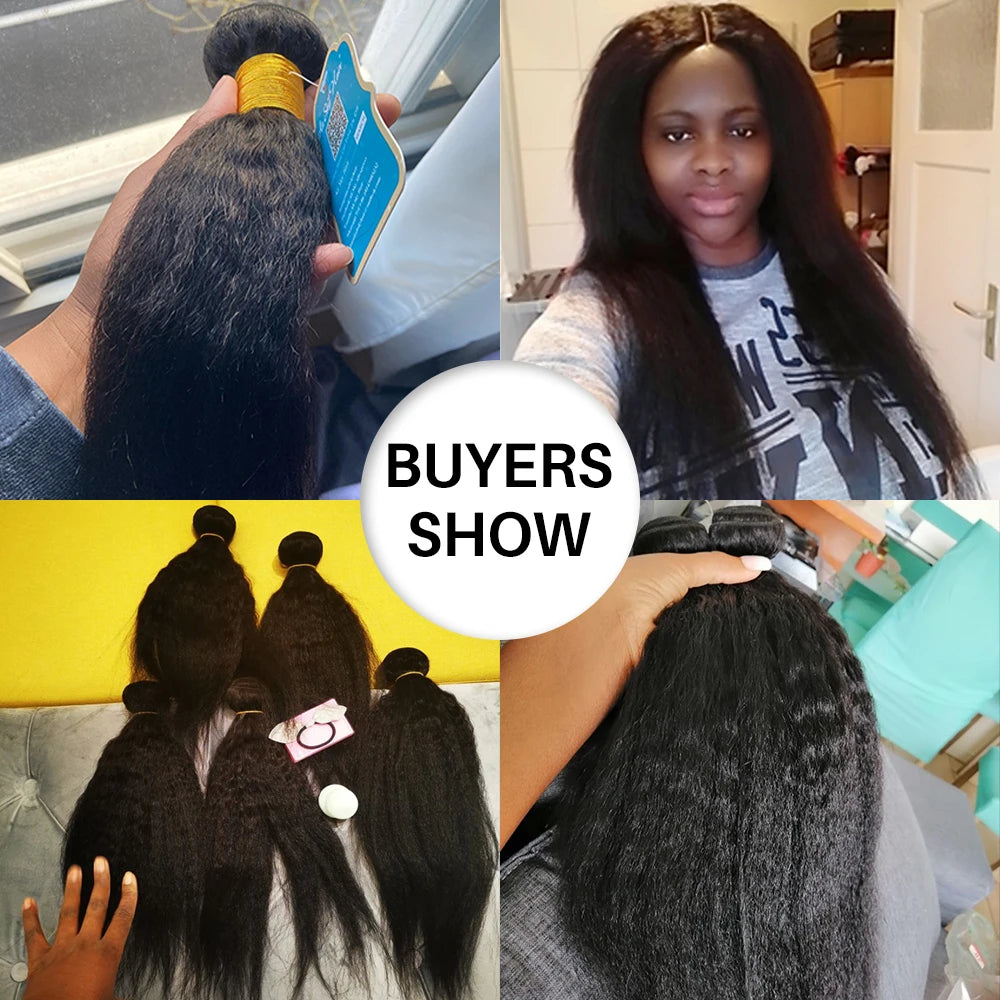 Peruvian Human Hair Kinky Straight Bundles