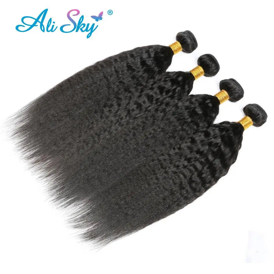 Peruvian Human Hair Kinky Straight Bundles