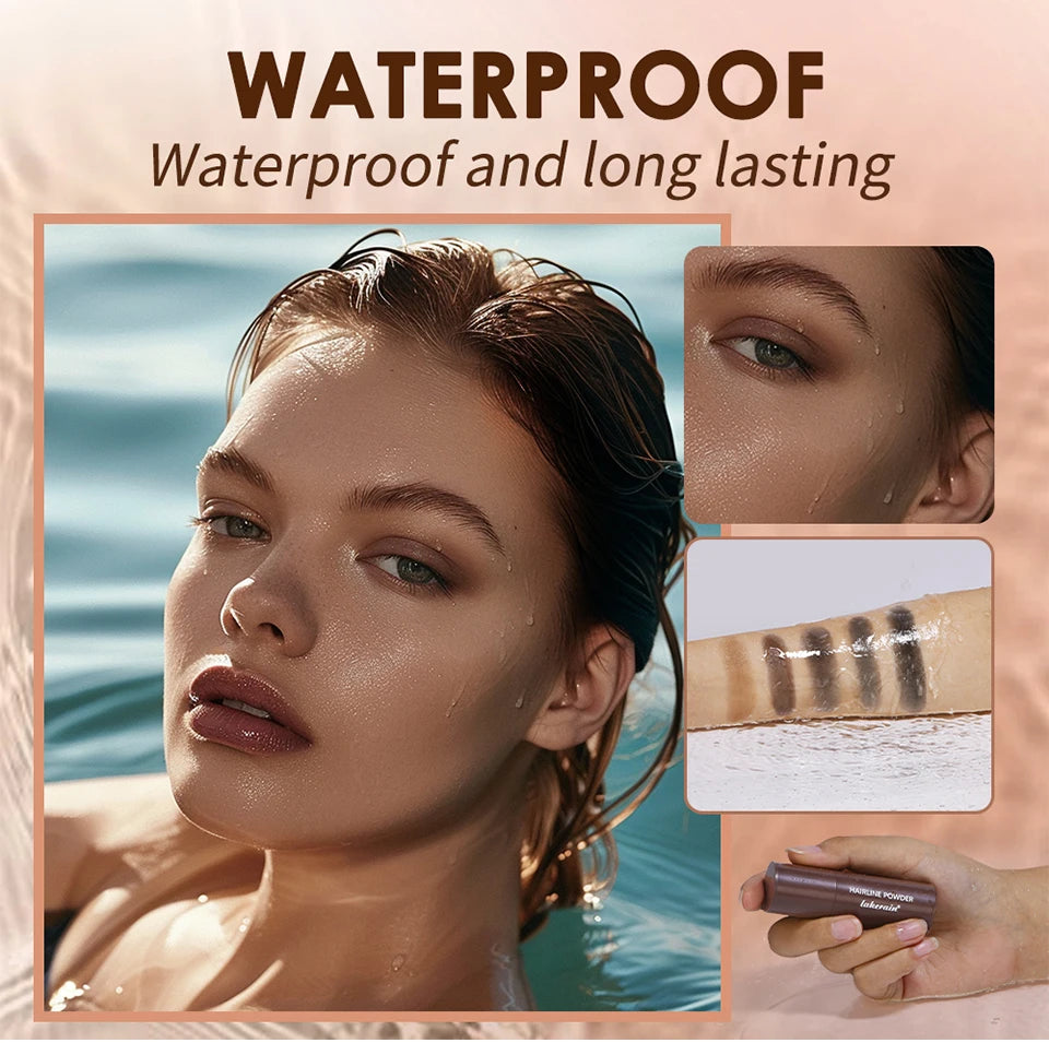 Hairline Shadow Powder Hair Waterproof Hairline Root Cover Up Natural Black Brown Eyebrow Contour Stick Repair Fill in Hair Tool
