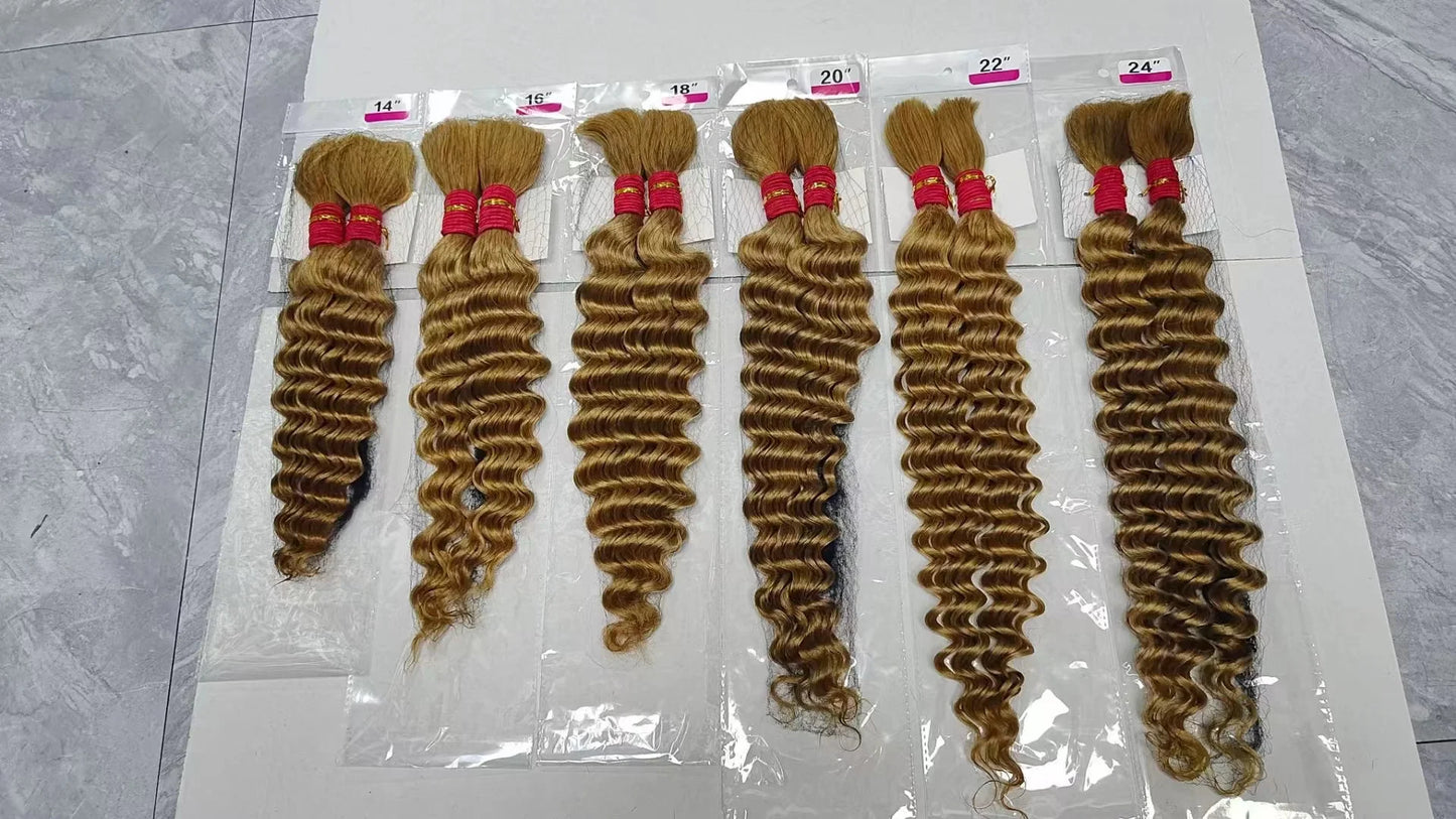 Deep Wave Highlight Ombre Human Hair For Braiding