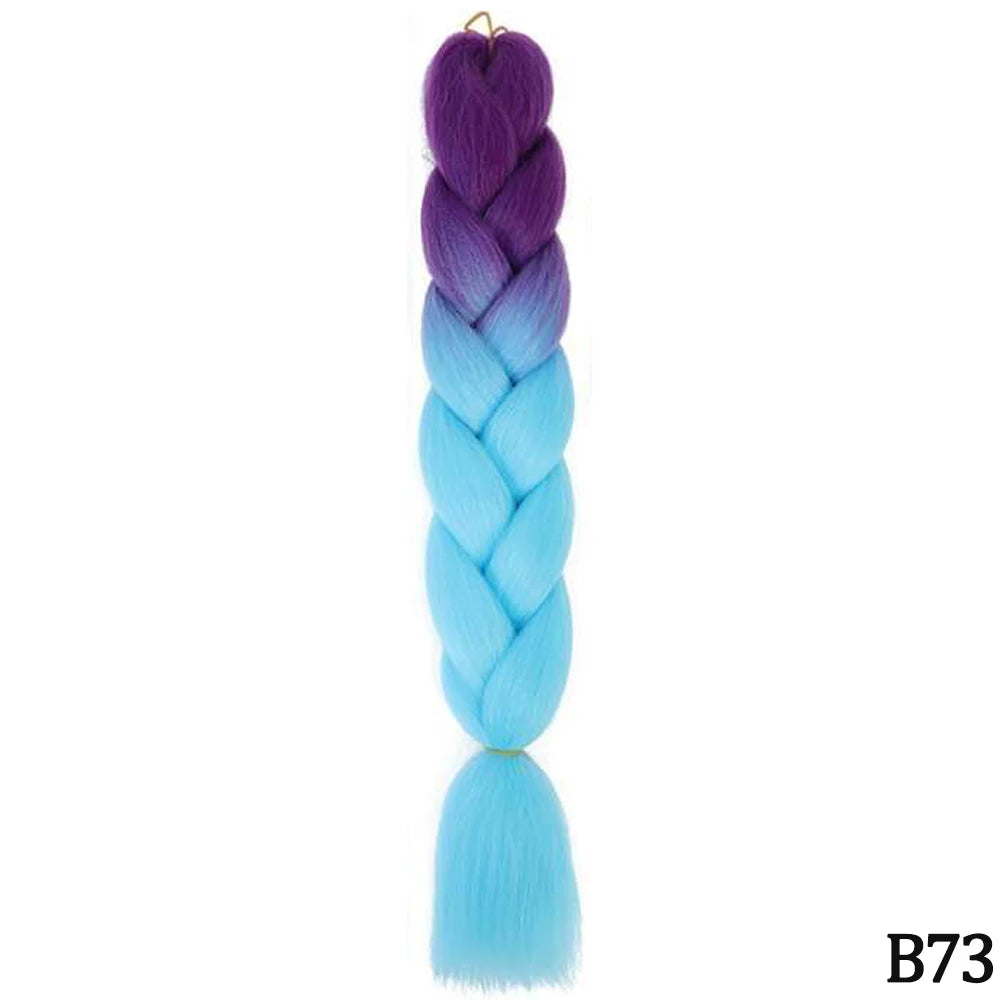24" Synthetic Yaki Jumbo Braiding Hair - Various Colors Available
