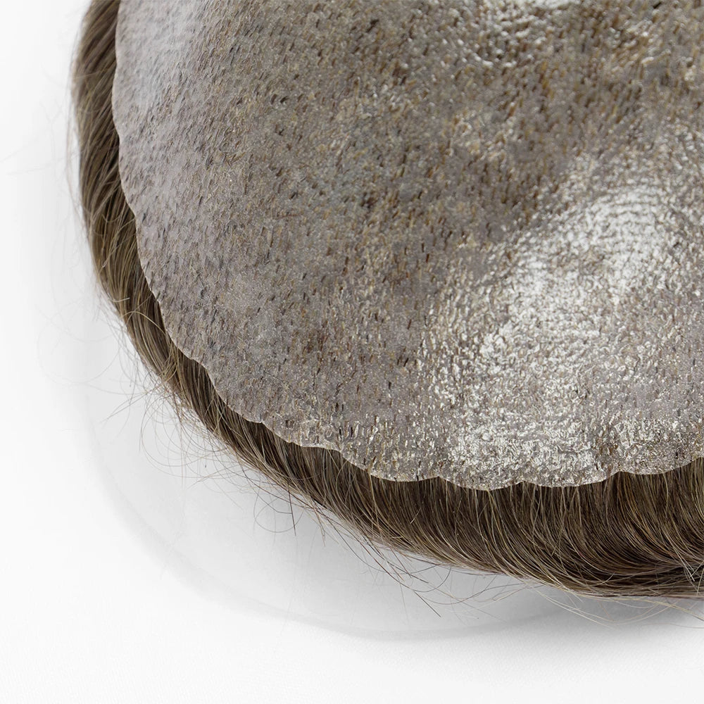 Human Hair Capillary Prothesis 130% Density 0.1-0.12 Thickness Skin Hair Wig