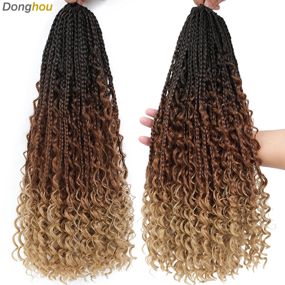 Boho Box Braids Synthetic Crochet Hair