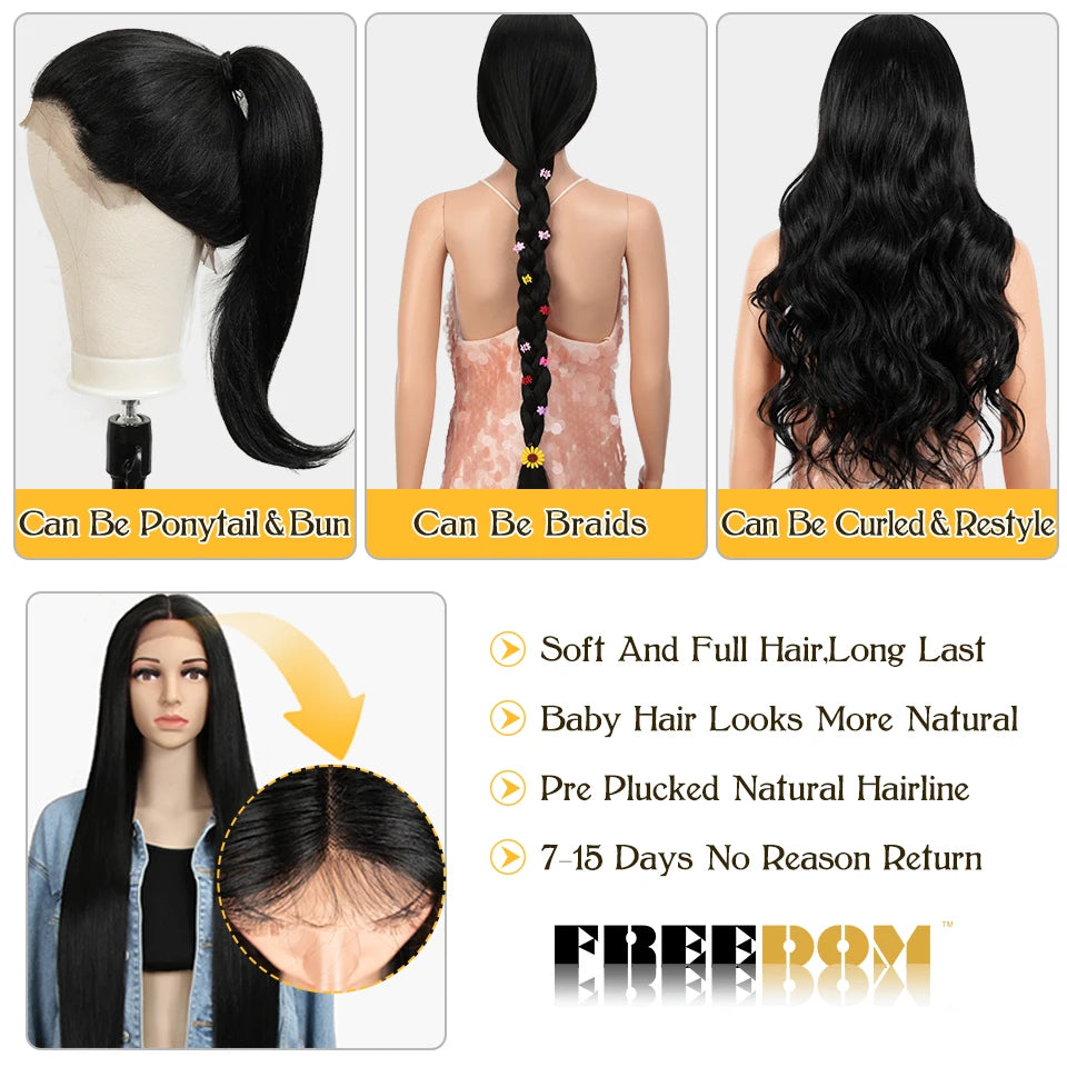 Straight Synthetic Lace Front Wigs - Various Colors Available