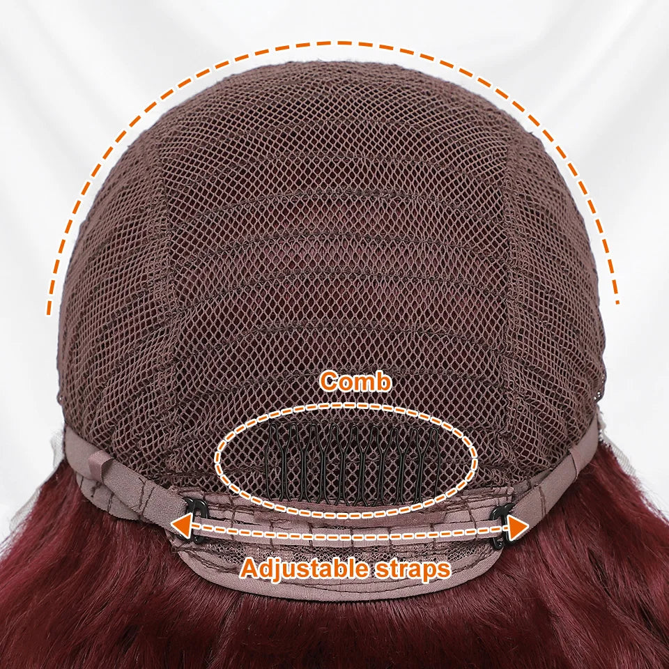 Black Brown Curly Synthetic Lace Front Wigs - Various Colors Available