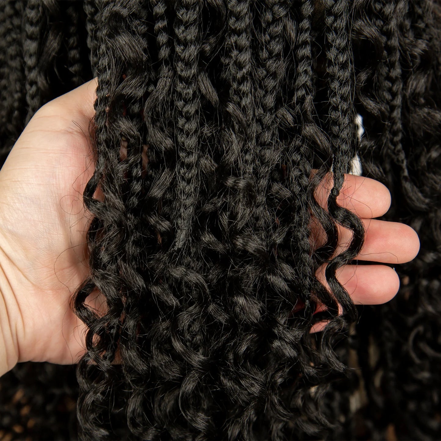 14 Inches Short Box Braided Full Lace Synthetic Boho Wigs  - Various Colors Available