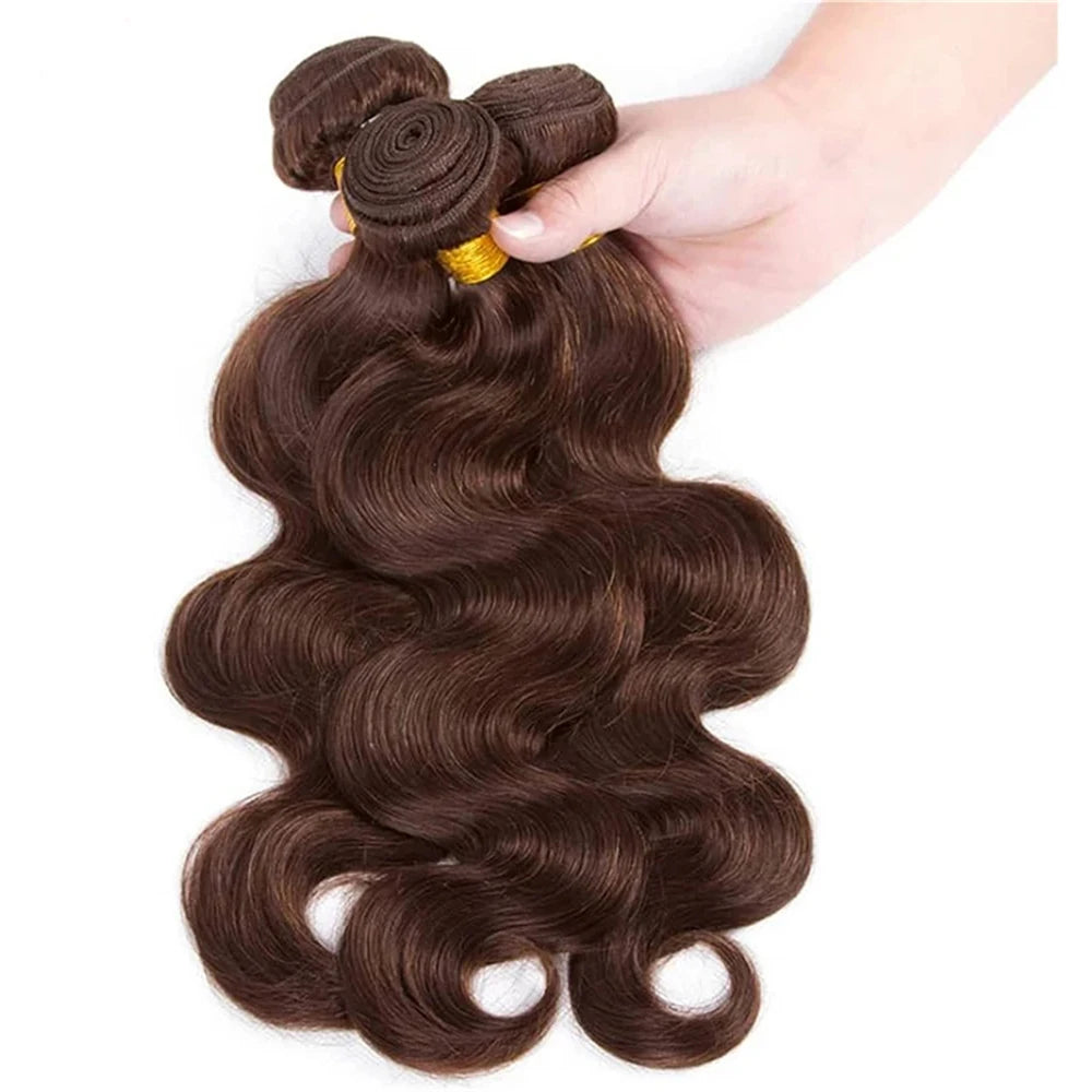 #4 Dark Brown Body Wave Human Hair Bundles