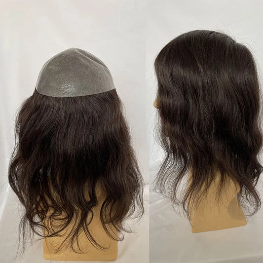 12inch Long Human Hair, Thin Skin Base PU Toupee/Replacement Units - Various Options Available