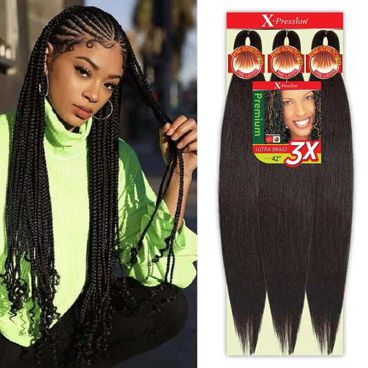 Sensational Xpression Pre-stretched Yaki Braiding Hair
