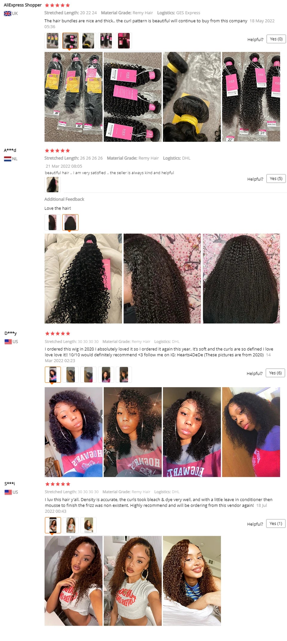 Kinky Curly 100% Unprocessed Virgin Human Hair Bundles Nature Color