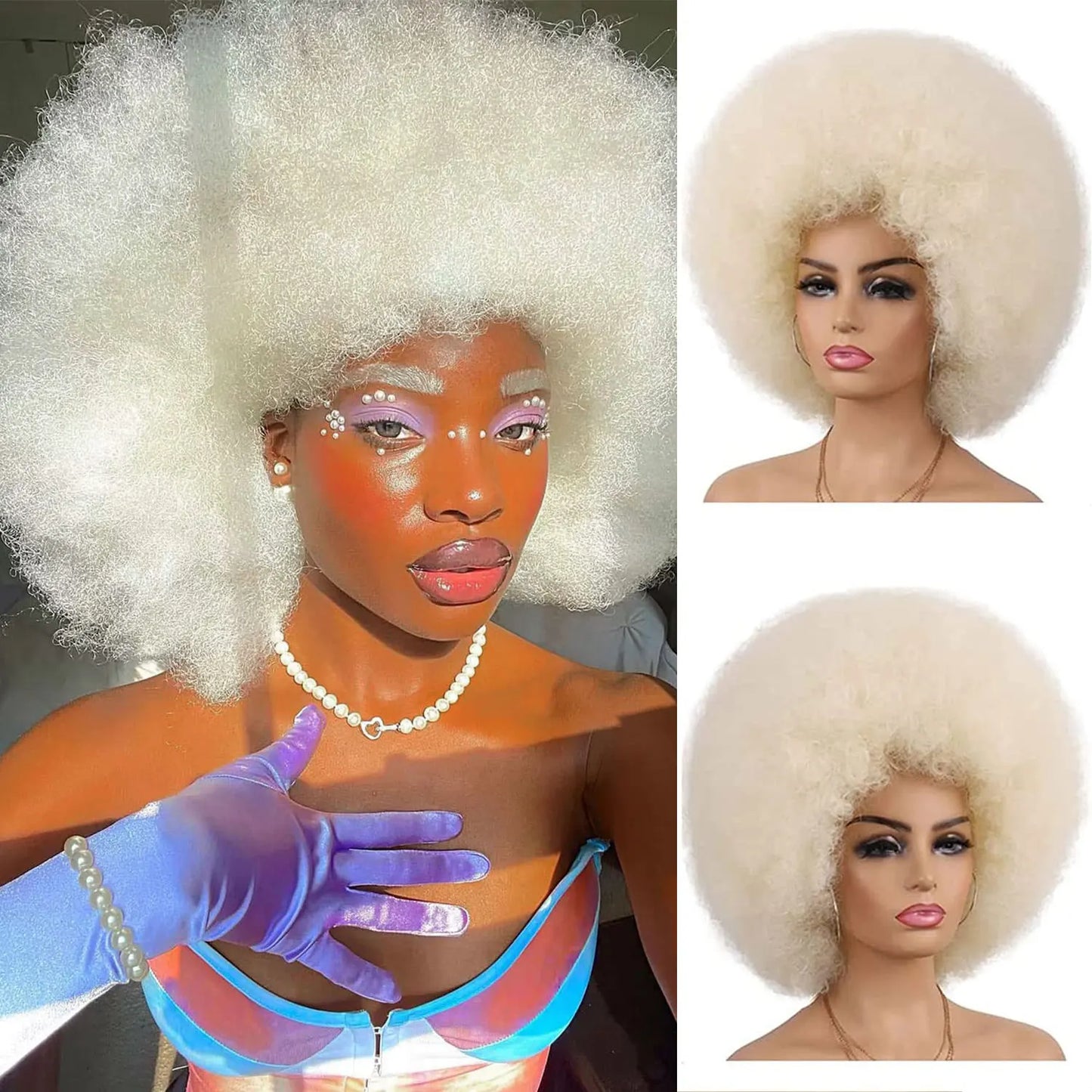Afro Synthetic Wigs - Various Colors Available