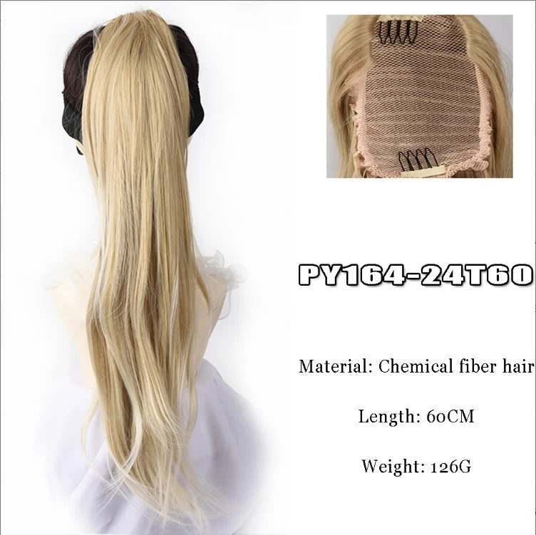 Synthetic Claw Clip In Short Curly Ponytails