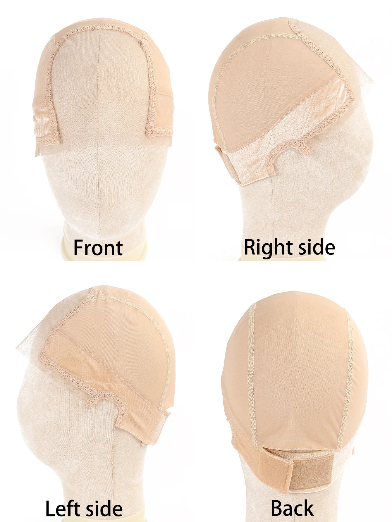 Female Headband Wig Cap Hd Lace Wig Cap For Wig Making U Part Wig Caps With Adjustable Velvet Wig Grip To Wear Wig Nude Hair Net