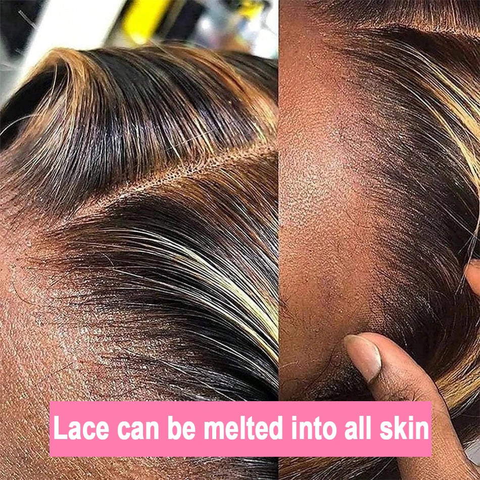 1B/27 Straight Highlight 13x4 HD Lace Frontal Human Hair Wig