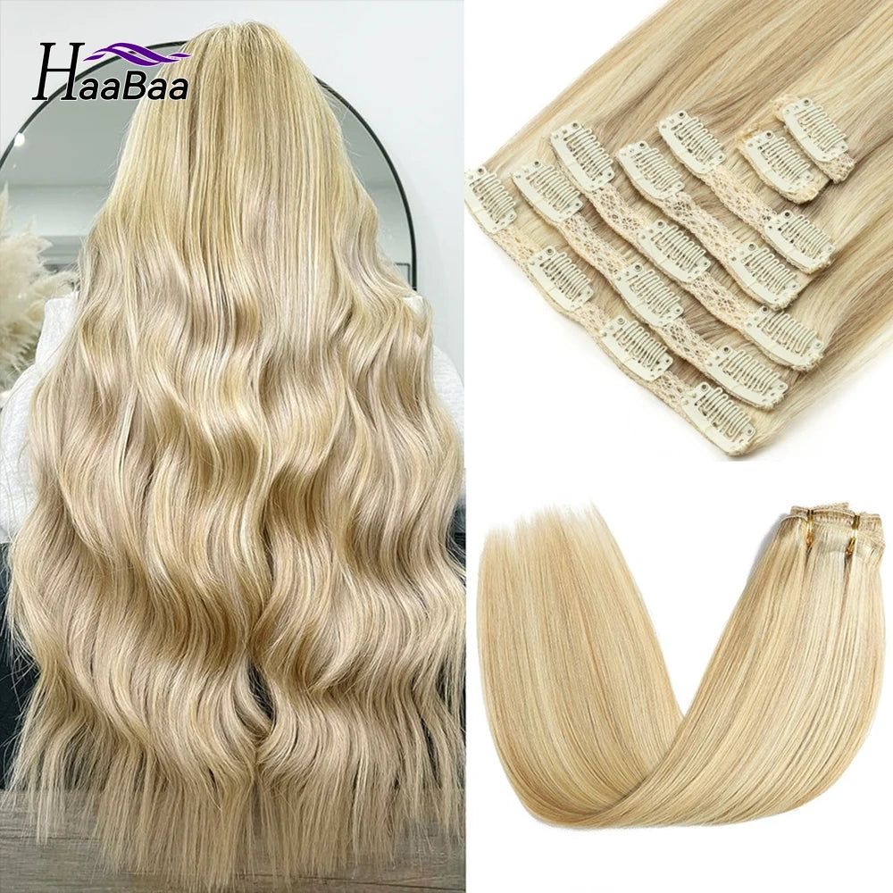 Human Hair Clip-In Extensions 7pcs/pack