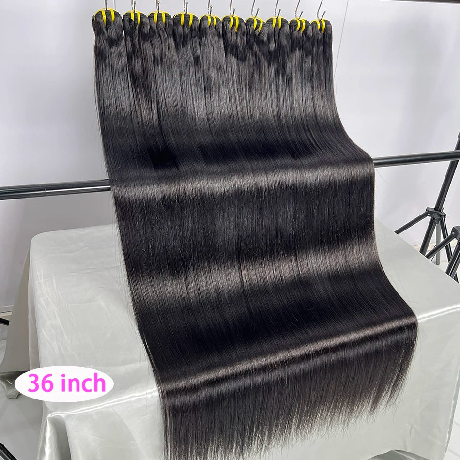 Bone Straight 100% Unprocessed Raw Virgin Human Hair Bundles