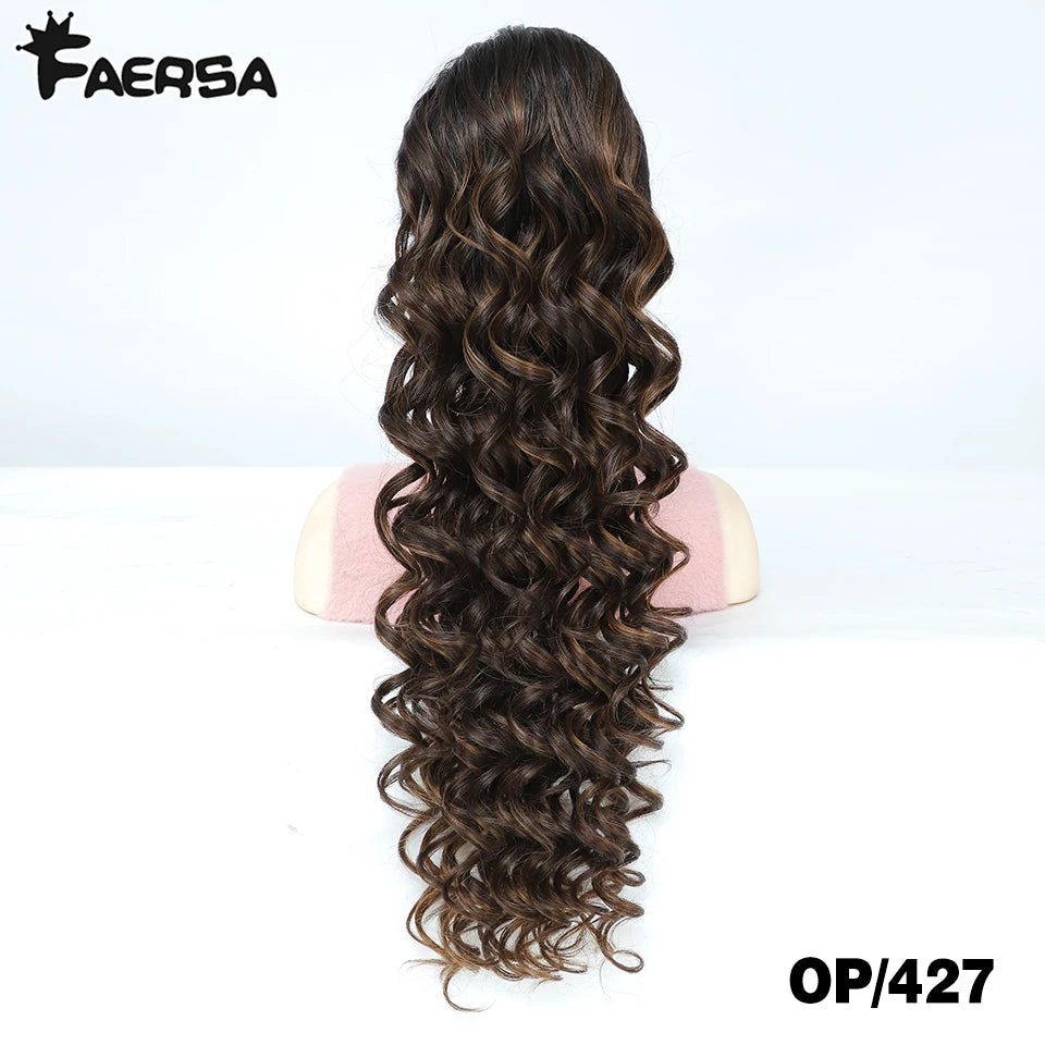 24inch Synthetic Drawstring Curly Ponytail With secure Clip
