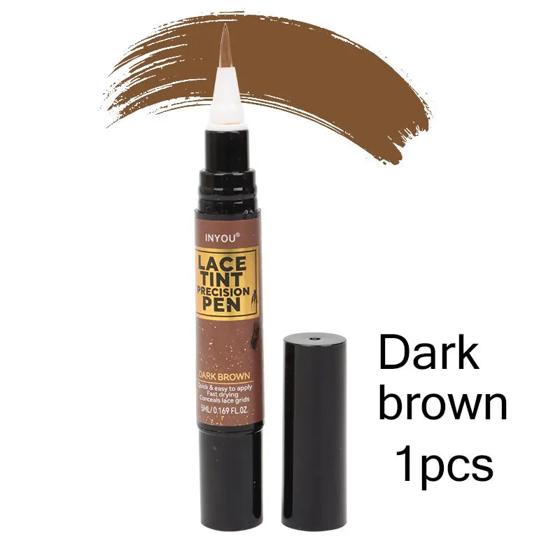 Lace Wig Tint Pen With Brush Applicator - Various Colors Available