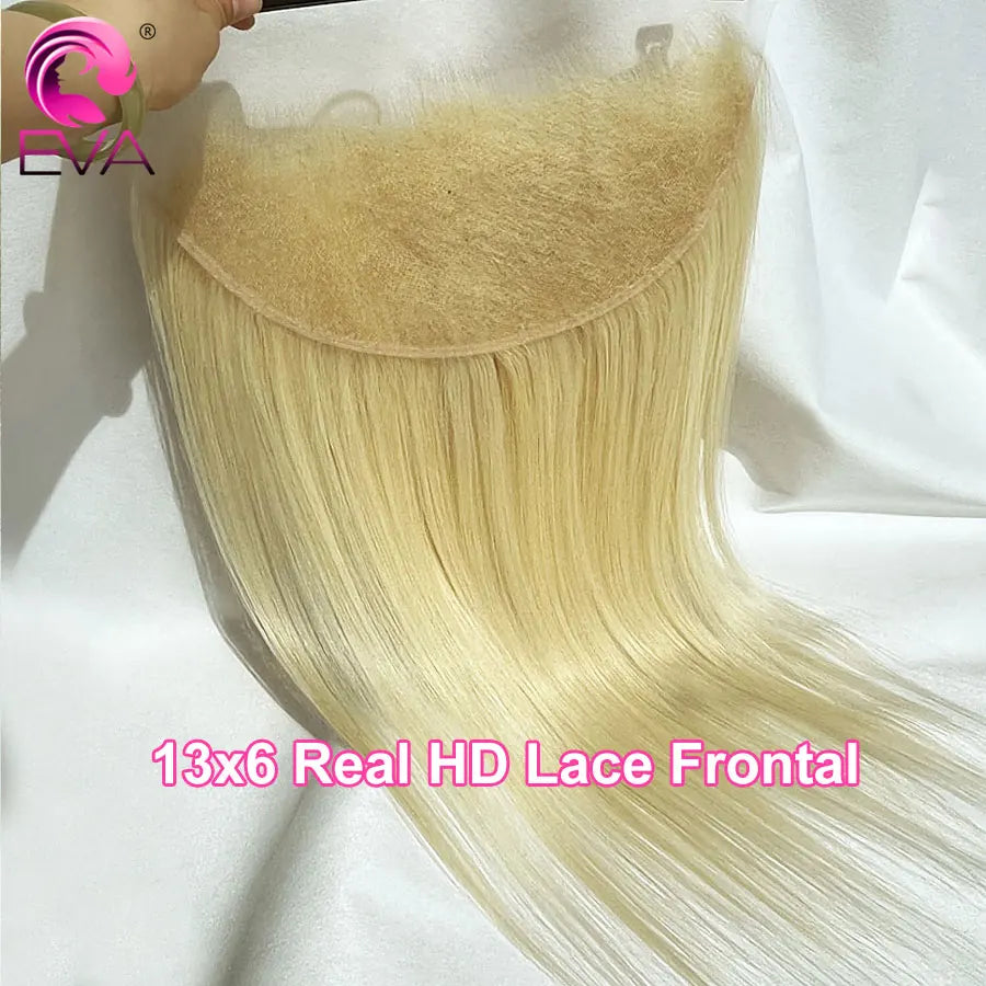 Pre Plucked Small Knots #613 Blonde HD Lace Frontal  & Closure - Human Hair