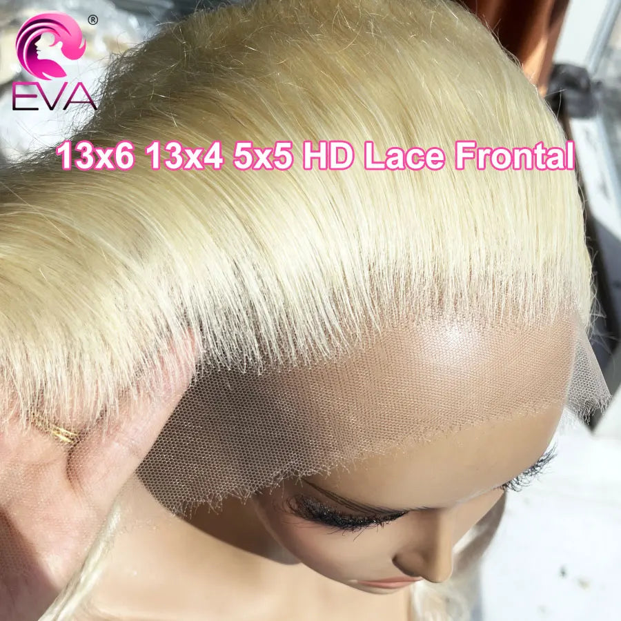 Pre Plucked Small Knots #613 Blonde HD Lace Frontal  & Closure - Human Hair