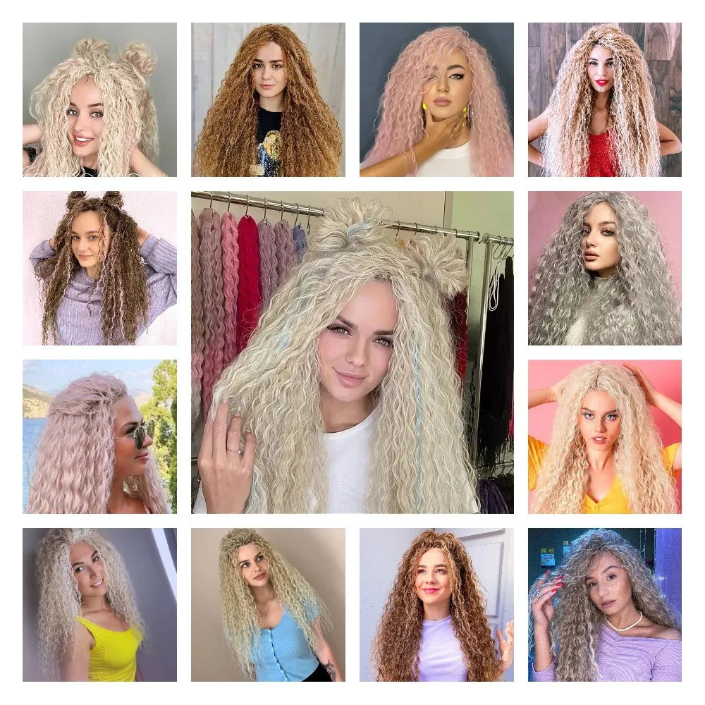 Water Wave Synthetic Crochet Hair - Various Colors Available