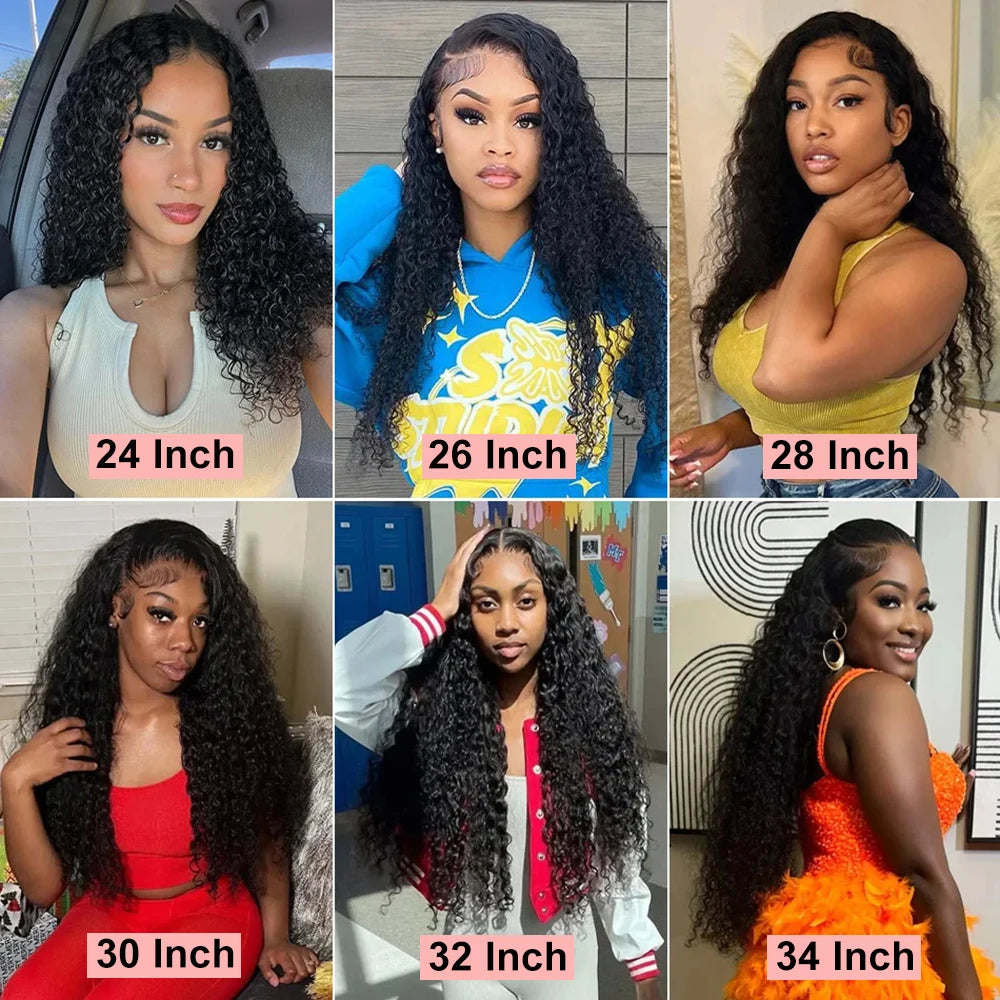Brazilian Deep Wave Curly - Pre Plucked 360 Lace Front Human Hair Wig